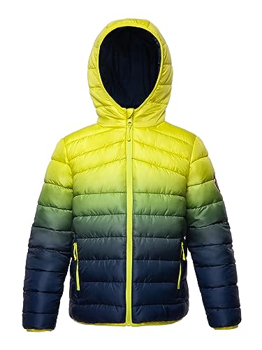 Image of Rokka&Rolla Boys' Reversible Lightweight Water-Resistant Puffer Jacket | Lightweight Breathable Reversible Puffer Makes A Hooded Winter Coat For Boys To Wear During Cold Weather Activity