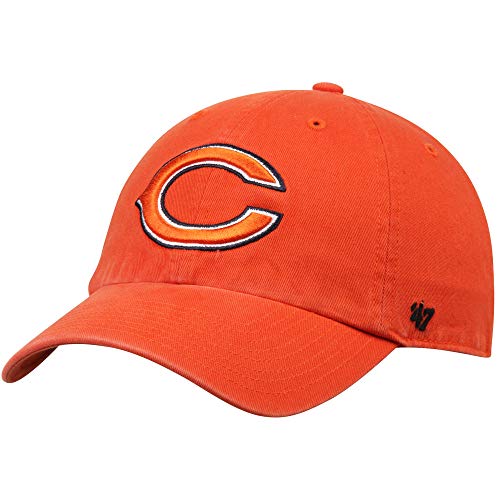 47 Men's Orange Chicago Bears Clean Up Adjustable Hat