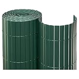 NOOR Sichtschutzmatte PVC 1,6 x 10m Grün I Wasserdichter Sichtschutz aus Kunststoff für Gärten I UV-beständige Zaunmatte für Tennisplätze und Balkone