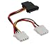 Produktbild InLine 29679 SATA Stromadapterkabel, SATA Buchse an 3x 13,34cm (5,25") Stecker, 0,15m