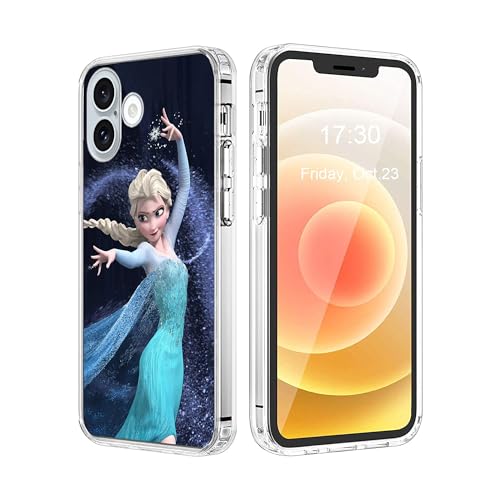 AYIBUDAYE Compatible for iPhone 16 Case, Slim Soft TPU Shockproof Protection Clear Case(Cute-Frozen-Magic-2)