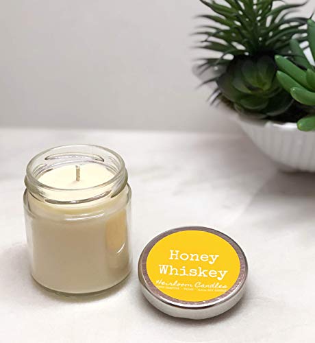 Honey Whiskey Scented Soy Candle - Whisky Lover Gift - Relaxation Gift 4.5oz