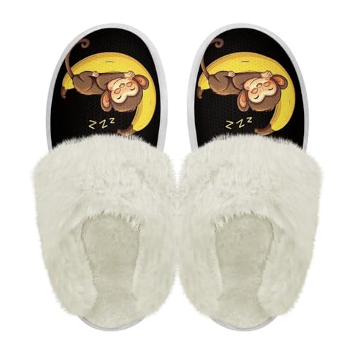 Binienty Womens Slippers Fluffy Fuzzy House Slippers Indoor Outdoor Bedroom Shoes Size 5-133