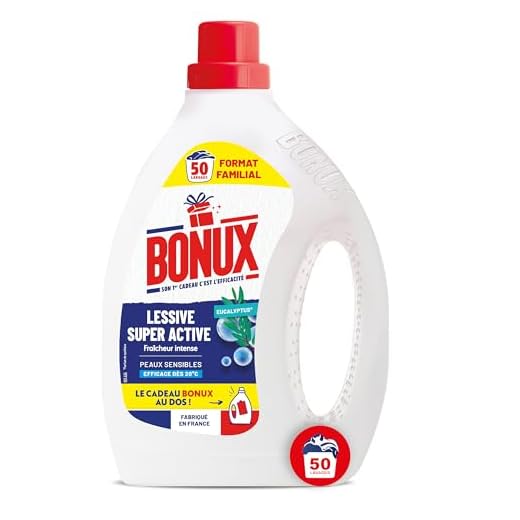 Bonux - Lessive Liquide Fraîcheur | Fabrication Française | Peaux Sensibles | Nettoyage en Profondeur | Linge Blanc & Couleur | 2.25L et 50 Lavages