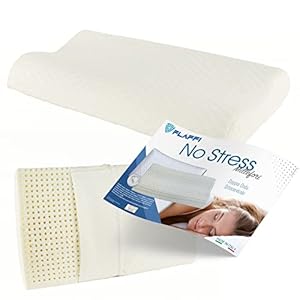 Flaffi Cuscino Cervicale Per Dormire – Guanciale Memory Foam Doppia Onda e Federa Antiacaro, Made In Italy, 70x40x12/10