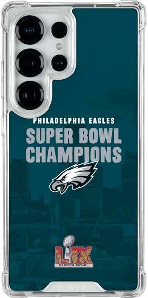 Skinit Clear Phone Case Compatible with Galaxy S25 Ultra - Officially Licensed NFL Philadelphia Eagles Super Bowl LIX Champions Design