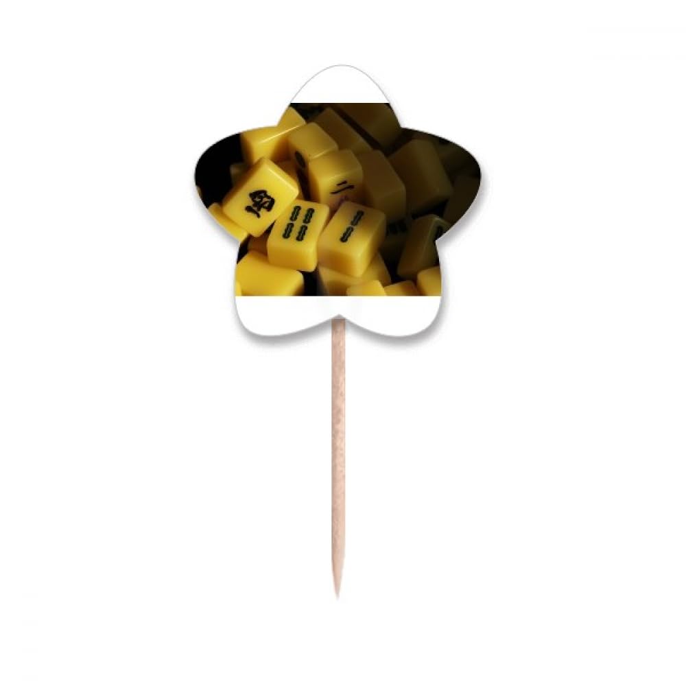 Mahjong lable cupcake picks et drapeaux cure-dents photo art déco fashion