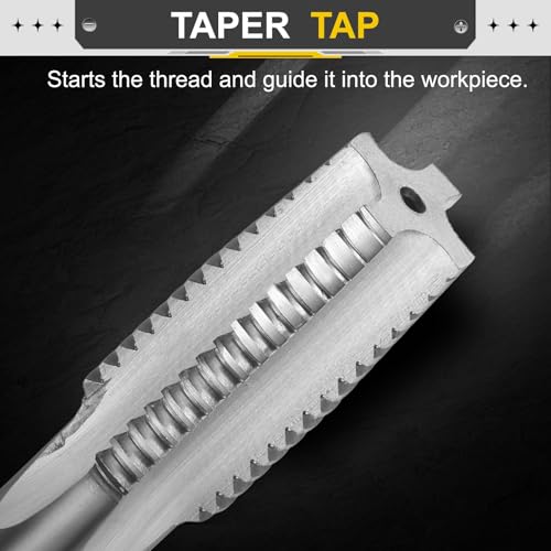 Image of uxcell Hand Taper Tap 3 /4 inch-10 UNC 2B Left Hand Thread Taper Style Taps Straight Flute Screw Tapping Threading Tool High Speed Steel HSS6542