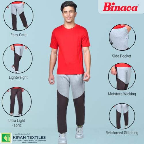 Image of Binaca Designer Men's Joggers - Slim Fit Athletic Sweatpants, Breathable Cotton Jogger Pants for Workout, Casual & Gym Wear | Stylish Drawstring Track Pants