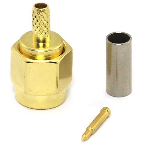 20 x SMA connettore a crimpatura dritto finestra spina maschio per cavo