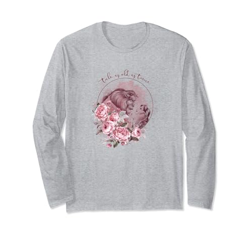 Disney Beauty And The Beast Belle & Beast Rose Circle Tale Long Sleeve T-Shirt