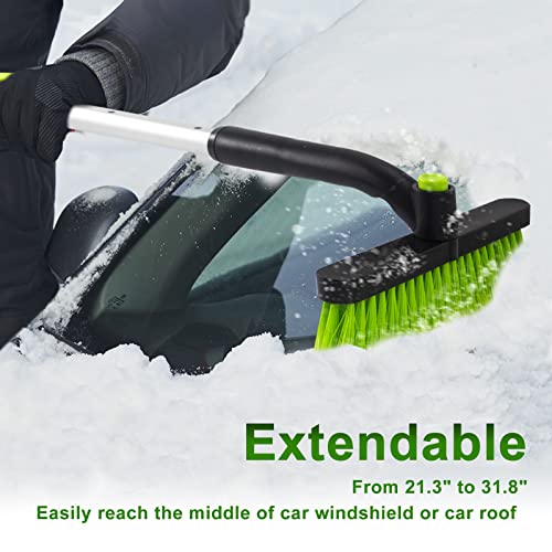 Seaaes 2Pcs Extendable Ice Scraper And Snow Brush With Foam Grip For Car Windshield Window Suv Truck Vehicle #TOP6