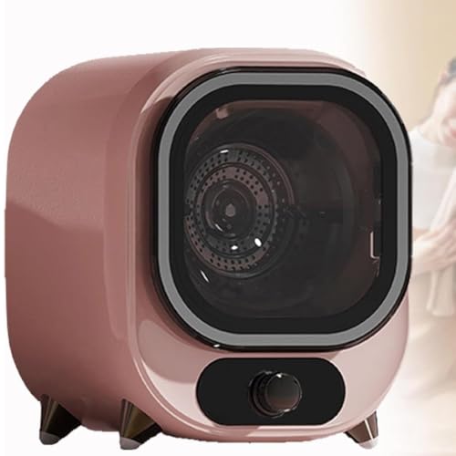 Kleine Condensdroger, Compacte Draagbare Wasdroger Met Een Capaciteit Van 5 Kg, Kleine Condensdroger, Mini-Centrifuge Met Een Laadvermogen Van 0,8 Kg Pink
