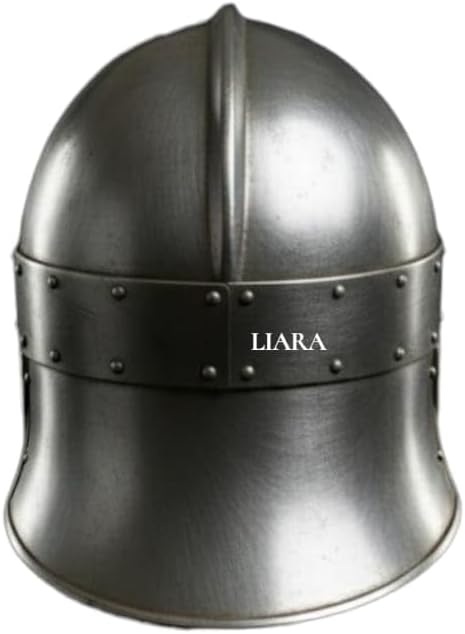 LIARA Medieval Knight Helmet, Steel, Celtic Knot Design, Cosplay and Costume Armor