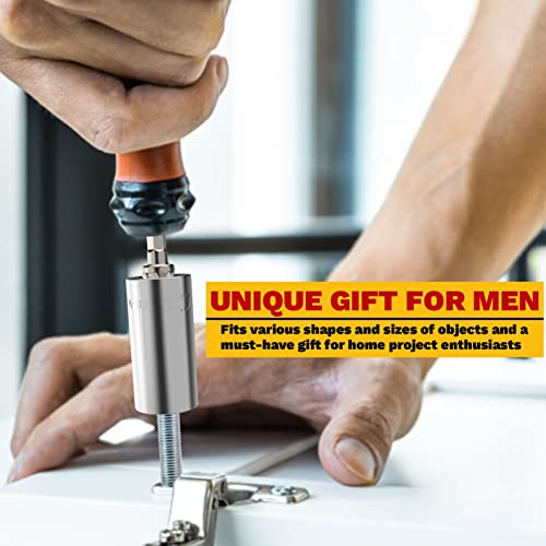 MANWALD Universal Socket Tool, Super Socket Unscrew Any Bolt, Adjustable Socket Drill with Adapter, Fathers Day Dad Gifts from Daughter Wife Son, Gifts for Him Men Husband, Boyfriends, 2 PCS, Silver