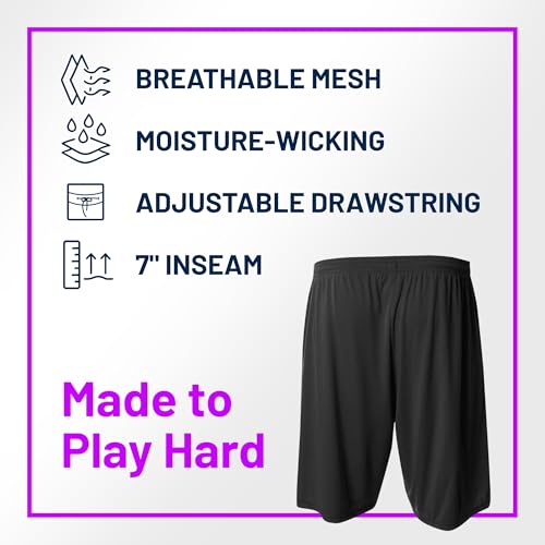Image of Multi-Sport Athletic Youth Boys Basketball Shorts for Basketball Football Soccer