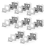 Cat6a Netzwerkdose Netzwerk Dose 10x Cat 6 a 2x RJ45 Port voll geschirmt Metalldurchgussgehäuse Aufputz Unterputz Cat7 Kabel ARLI