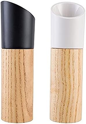 Stylhak Wood Salt & Pepper Mill Set with Adjustable Ceramic Grinder