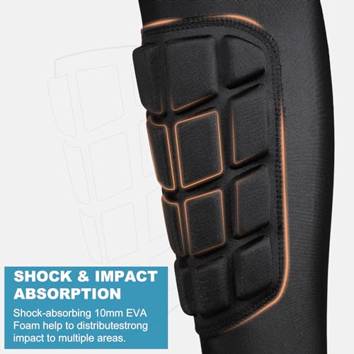 TUOYR Knee Pad Protective Calf Shin Guards For Adult Youth Leg Compression Sleeve Pad For Football Basketball Volleyball Soccer Protective Gear Calf Support Cuff With Anti-Slip Strip (1 Pair) - Thumbnail 4