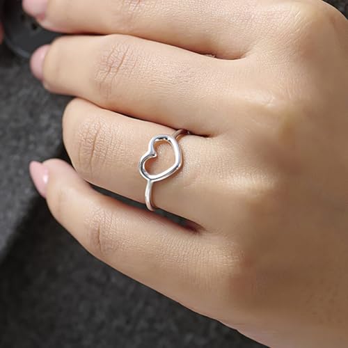 Image of TRUESILVER ACPL 925 Sterling Silver Rings Lightweight High Polish Silver Ring for Women Wedding Engagement Statement Jewelry