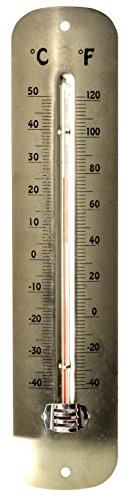 Headwind Consumer Products 840-0063 Metal Thermometer Satin Nickel, 12