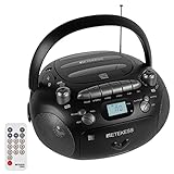 Función de radio AM/FM incorporada; elige la emisora entre una variedad de programas musicales, programas de entrevistas y canales deportivos; radio boombox AM FM portátil con antena retráctil; puede mejorar la capacidad de recepción