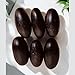 Black Pocket Size Shiva Lingam Set of Six 1.3inch | Narmada Shiva Lingam Banalinga Shivling Stone Narmada River Rare Egg Hindu God Shiv Ling Idol Murti Sculpture Statue Adiyogi for Puja Worship Shiva