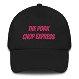 Pork Chop Express hat, Funny Jack Burton hat, Embroidered Dad hat Black