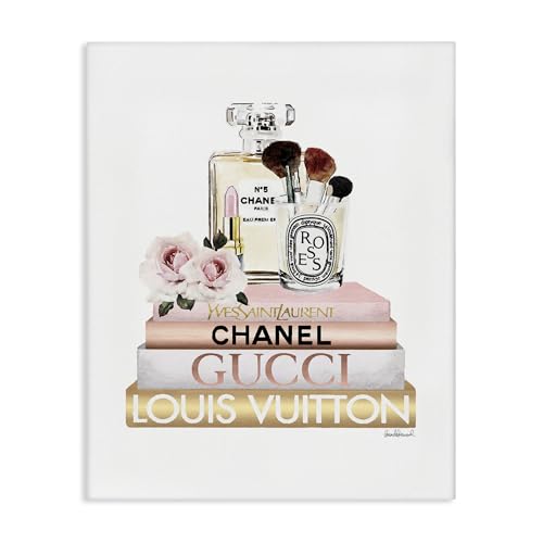 Image of Glam Cosmetics Fashion Books, 30 x 40 Inch Canvas Wall Art