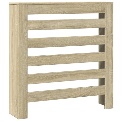 vidaXL Cubierta de radiador madera ingeniería roble Sonoma 78x20x82 cm, tapa de radiador, cubierta alta del radiador, tapa de la válvula del radiador
