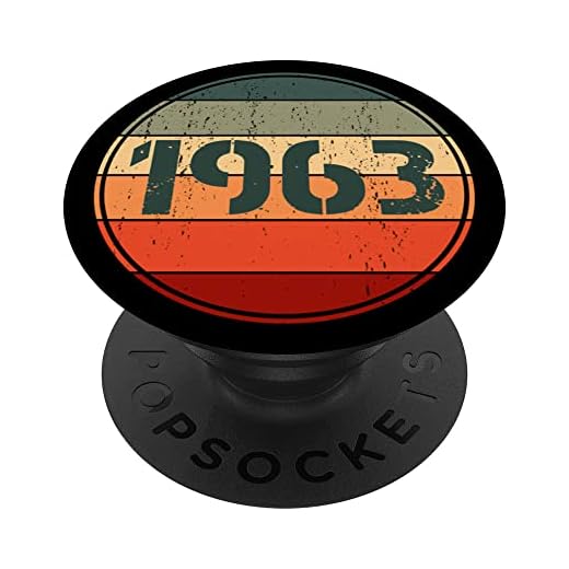 Vintage 1963 cumpleaños Pop Socket divertido 1963 cumpleaños 1963 PopSockets PopGrip Intercambiable