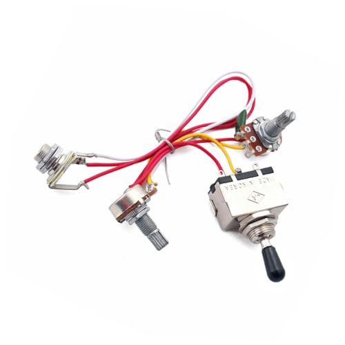 Totority ギター配線ハーネス トーン ポット ジャック付き トグルスイッチ対応 配線済みハーネス エレキギター用