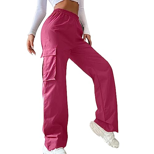 Cargo Pants for Women High Waisted Wide Leg Casual Pants Baggy Lightweight Hiking Pant Outdoor Travel Pant with Pockets