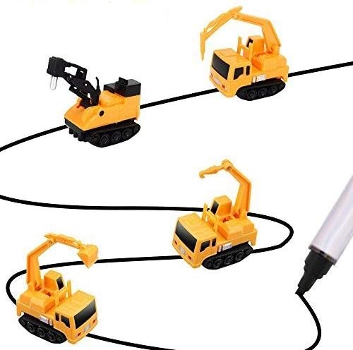 YoCosii Inductive Truck Toy Follow Drawn Black Line Inductive Engineering Vehicle Inductive Toy for Kids 1pc (Sent by Random)