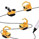 YoCosii Inductive Truck Toy Follow Drawn Black Line Inductive Engineering Vehicle Inductive Toy for Kids 1pc (Sent by Random)