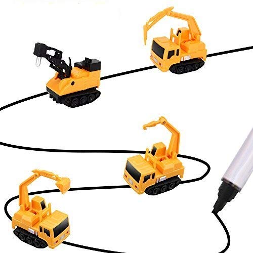 YoCosii Inductive Truck Toy Follow Drawn Black Line Inductive Engineering Vehicle Inductive Toy for Kids 1pc (Sent by Random)