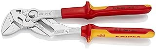 Knipex Pliers Wrench pliers and a wrench in a single tool chrome-plated, insulated with multi-component grips, VDE-tested 250 mm 86 06 250