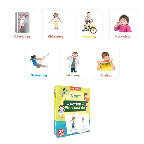 Image of SPARTAN KIDS Flash Cards for Kids Early Learning (Set of 7) | Easy & Fun Way of Learning 1 Year to 6 Years Babies, for Language Skills