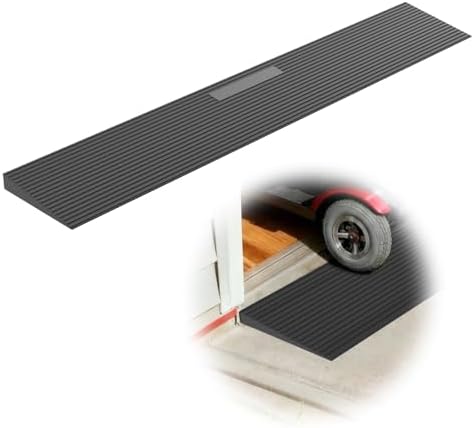 Threshold Ramp for Doorways, Rubber Wheelchair Ramps 1'' Rise