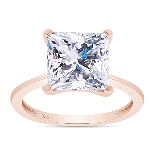 SAVEARTH DIAMONDS 3 1/2 Carat 9MM Princess Cut Lab Created