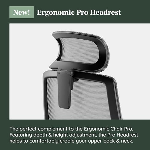Image of Branch Adjustable Ergonomic PRO Headrest Attachment | Only Compatible with The Ergonomic Chair PRO, Experience Optimal Comfort and Support, Boulder