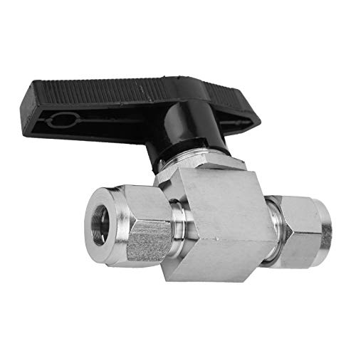 Badafaci High Pressure Stainless Steel Valve, 304 Stainless Steel Needle Valve for Water Gas Liquid Control, Regulation with 930PSI Pressure Resistance for Industrial and (Ф3/8)