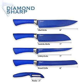 Diamond Gourmet DSMC6/DSKS Diamond Sharp Chef Knife Set, 1 box (12 pieces)