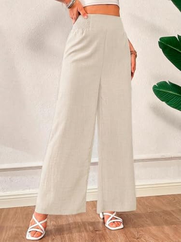 Image of Vogaan Trousers for Women | Women's Loose Fit Trousers | Women's High-Waisted Wide Leg Pant | Women Trousers Pants | Korean Trousers for Holiday