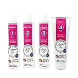 CARSON LIFE 4 Stage Hair Care System Kit For Curly Hair (Shampoo, Conditioner, Leave In Conditioner & Curly Hair Mask) - Paraben and Sulfate Free
