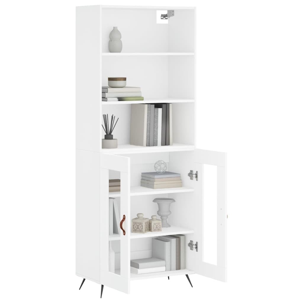 Credenza Bianca 69,5x34x180 cm in Legno Multistrato 3198633