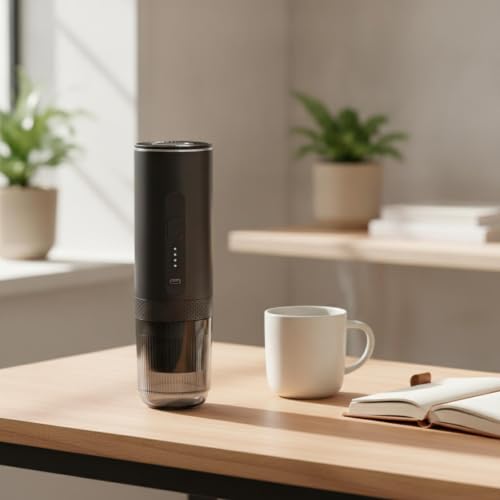 Image of Portable Espresso Maker 20 Bar Pressure Portable Espresso Machine USB-Charging Self-Heating Coffee Maker