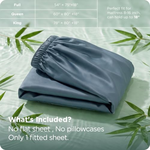Bedsure PureWoven Queen Fitted Sheet Qnly, 100% Rayon Derived from Bamboo by Bedsure - Used condition - Image 9