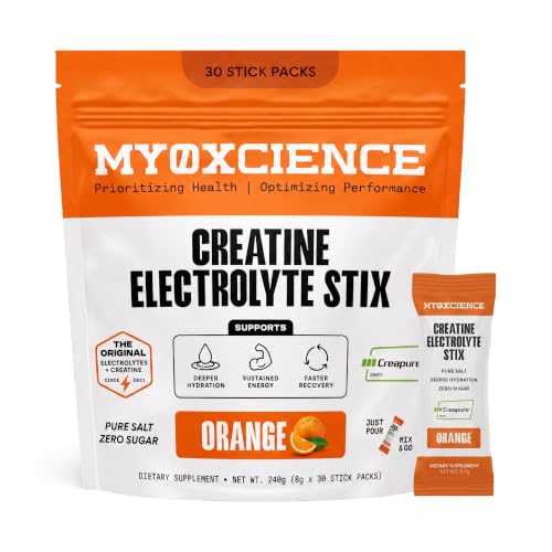 MYOXCIENCE Electrolyte STIX | Natural Orange Flavor | 30 Count Stix