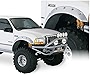 Bushwacker Cutout Pocket/Rivet Style Front Fender Flares | 2-Piece Set, Black, Smooth Finish | 20043-02 | Fits 1999-2007 Ford F-250/F-350/F-450/F-550 Super Duty Styleside